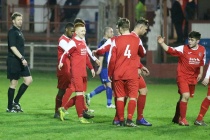 Oliver Bassett Celebrates His Opening Goal