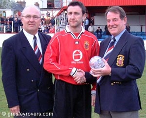 Barrie Morton & George Sutton with Richard Wardle at his testimonial match